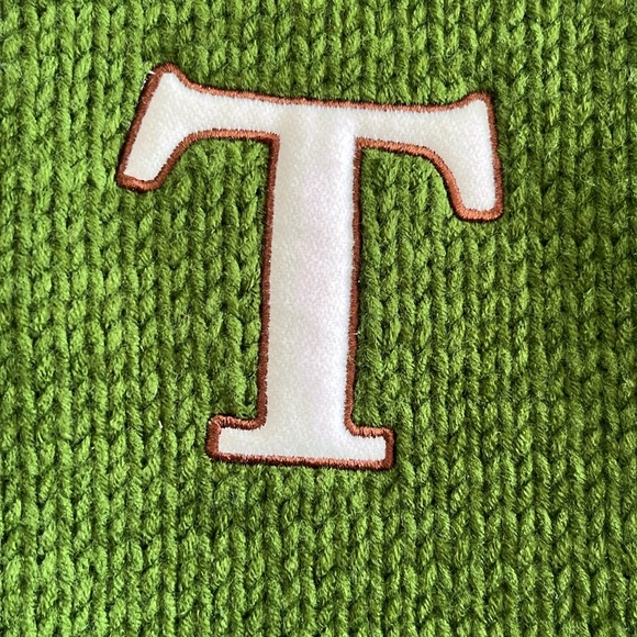 Green Christmas stocking, letter “T” - Picture 4 of 4